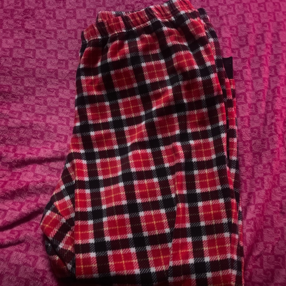 Plaid Women's Pajama Pants - Red and Black